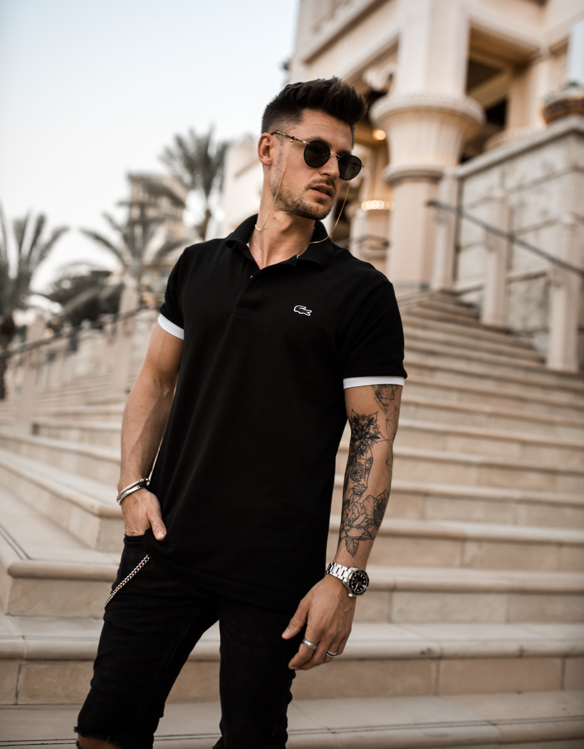 Tommeezjerry-Lifestyleblog-Fashionblog-Maennermodeblog-Maennerblog-Modeblog-Dubai-Lacoste-Polo-Shirt-Outfit-Sommer-Look-Springtime